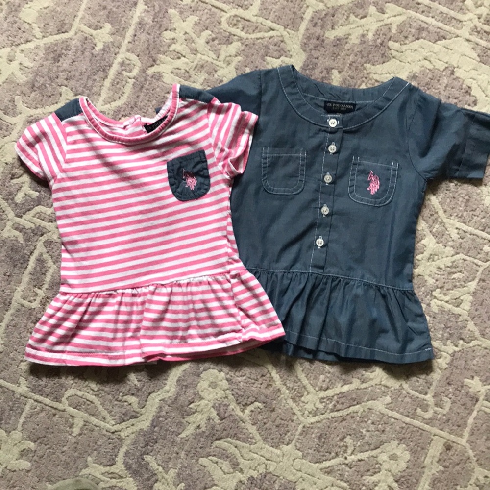 Pair of U.S. Polo association girls tops